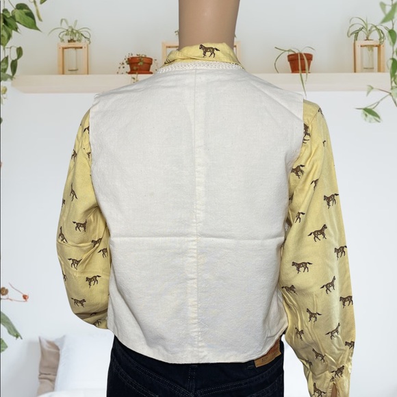 Vintage Handmade Cream Vest - Picture 4 of 15